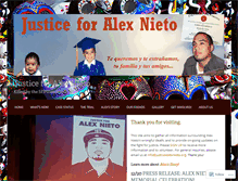Tablet Screenshot of justice4alexnieto.org